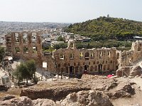 The Odeon of Herodes Atticus, a wealthy Roman, built in 151 CE by ... Herodes Atticus. Filopappou Hill in the background.  gr17 090910590 s