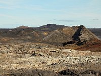 Volcanic cone against a lava landscape