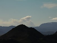 On the horizon, smoke from the eruption at Bárðarbunga and Holuhraun