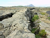 The fissure in which Grjótagjá lies points directly towards Hlíðarfjall.