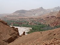 Drive through the Dades Valley  Town along the river