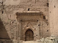 Ksar of Tamnougalt  Beautiful main gate to the principal kasbah, which housed a whole (extended) family