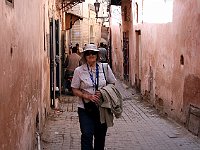 Marrakesh  Swedish tourist in the byeways of Marrakesh