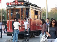 Istanbul - Beyoğlu  From Taksim Square, we caught the old tram which runs down İstiklal Caddesi (Independence Avenue)