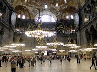 Istanbul - Sultanahmet  The vast interior of Aya Sofia