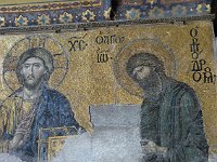 Istanbul - Sultanahmet  13th-century mosaic with Jesus and John the Baptist