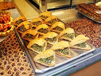 Promenades in Istanbul  Turkish pastries of pate feuilletée and full of pistachios and honey that make your mouth water