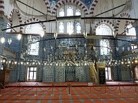 Promenades in Istanbul  Inside, this small mosque is a miracle of varied blue İznik tiles