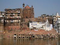 Panchaganga Ghat and  the Alamgir Mosque, built by the Mughal emperor Aurangzeb
