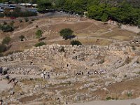 Looking back down at Grave Circla A, the hillside entrance to Clytemnestra's tomb .. and the parking lot.  gr17 091509080 k