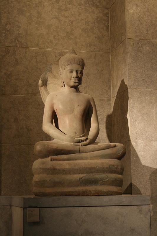 mg07_100114462_j_r.jpg - Buddha protected by a naga (serpent), Cambodia, 10th (?) century