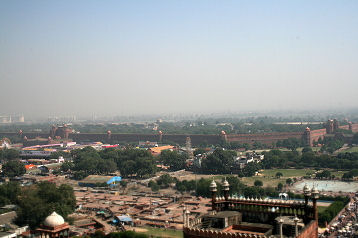 Red fort from minaret
