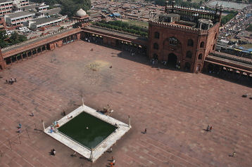 Court and pool from minaret