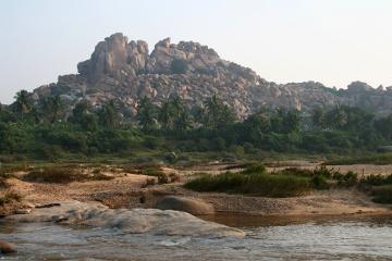 Tungabadhra rocks in morning sun