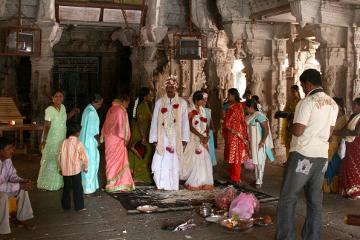 Marriage ceremony in Virupaksha Temple
