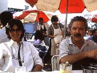 Marta and Roberto on the restaurant terrace