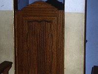 Cactus-wood door (sacristy, saloon, men's room?)