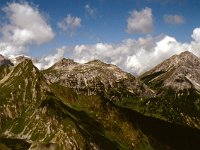 Looking west towards the two Schafgafall peaks, the Saulajoch and the Saulakopf  sj93 50a024b