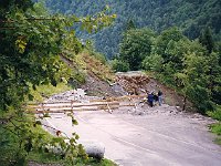 In 1999, especially violent flooding had washed away the road.  br99 road out 2