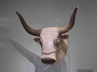A clay bull's-head rhyton, or libation cup, from 1500-1450 BCE.  gr16 091810300 j