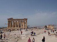 The top of the Acropolis, Parthenon on the left, Erechtheion on the right. It's really quite bare.  gr17 090911241 k