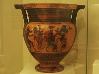 A 6th-c. BCE black-figure krater with a scene of Dionysian revelries.  gr17 091509561 s-r-aaa