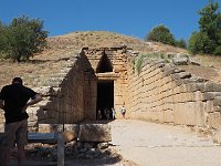 About 500 m away on a facing hill lies the impressive entrance to the tomb Schliemann claimed to be that of Agamemnon himself.  gr17 091510370 k