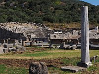 Column of Damophon and the small Ekklesiasterion (theater or lecture hall).  gr18 092411440 k