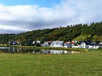 Houses near fjord