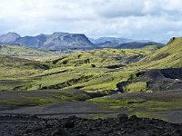 Incredible landscape with Landmannalaugur mountains in the background