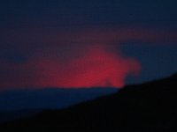 At night, the clouds are illuminated by the eruptions at Bárðarbunga and Holuhraun.