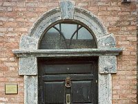 The door to No. 7 Eccles Street, now installed in the courtyard cafe of the James Joyce Center  Dublin