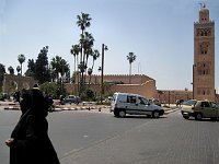 Marrakesh  Woman and minaret