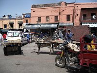 Marrakesh  Car, motorcycle and donkey