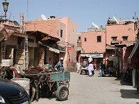 Marrakesh  Small square with donkey cart