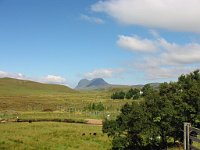 Suilven seen from the road northwards  Scottish HIghlands, August 2004
