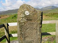 The Tote Stone, Clach Ard, a Pictish symbol stone on the Trotternish Peninsula  Scottish Highlands, June 2005