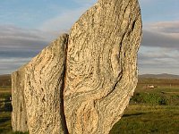 One of the beautiful Calanais standing stones  Scottish Highlands, June 2005