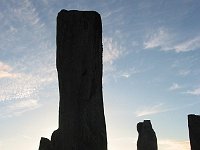 Calanais standing stones at sunset  Scottish Highlands, June 2005