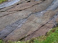 Rock carvings at Achnabreck  Scottish Highlands, July 2006