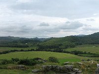 Panorama from top of Dunadd, including remains of stronghold  Scottish Highlands, July 2006