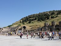 Ephesus  Entering, as most people do, from the uphill end, one sees ruins of the smaller theater, the Odeon, which was originally covered.