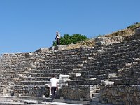 Ephesus  American tourist at the Odeon