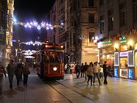 Istanbul - Beyoğlu  The historic İstiklal tram runs the length of İstiklal Caddesi