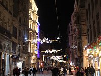 Istanbul - Beyoğlu  İstiklal Caddesi by night. After having eaten and drunk both copiously and well, we walked back down the avenue.