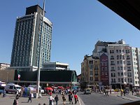 Istanbul - bus tour  Taksim Square is the heart of modern Istanbul and is quite a bit uphill from the coast.