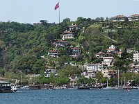 Istanbul - Bosphorus tour  Lovely summer houses on the hilly European bank