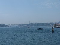 Istanbul - Bosphorus tour  Looking back towards the Fatih Bridge