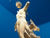 This impressive statue of Nike (Athena as victory) was an offering to Zeus from the Messenians and Naupactians for their victory against the Spartans, probably in 421 BCE.  gr18 092010542 k