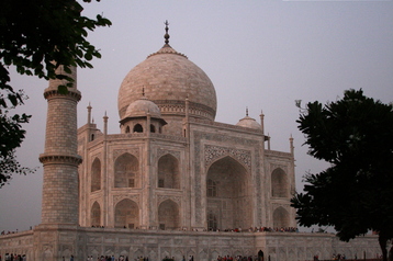 The Taj Mahal just after sunset